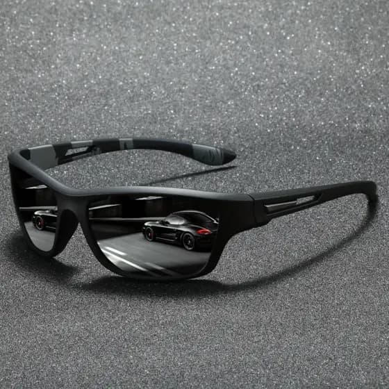 Novos Óculos de Sol Esportivos Grandes com Lentes Revestidas UV400 e Hastes Vazadas para Ciclismo Unissex