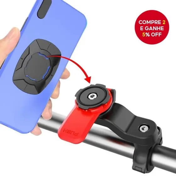 Quad Lock Suporte para Guidão de Motocicleta - Compatível com Kit de Suporte para Celular de Motocicleta, Inclui 3