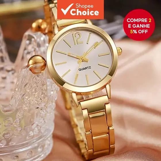 Novo Relógio Feminino Elegante: Pulseira de Aço Inoxidável, Movimento Quartzo - A Escolha Perfeita de Presente