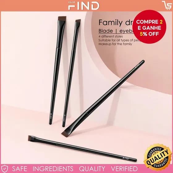 Conjunto de Pincéis para Sobrancelhas Findcolor 4 Peças, Pode Ser Usado para Cílios, Sobrancelhas e Maquiagem dos Olhos.