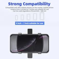 Suporte Universal para Celular de Carro – Giro de 360°, Suporte Multifuncional, Estável para Operação com Uma Mão.