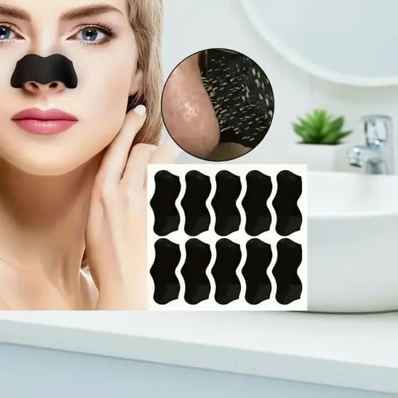 10PCS Tiras Removedoras de Cravos, Limpeza Profunda dos Poros do Nariz, Combate Cravos e Espinhas, Cuidado Facial