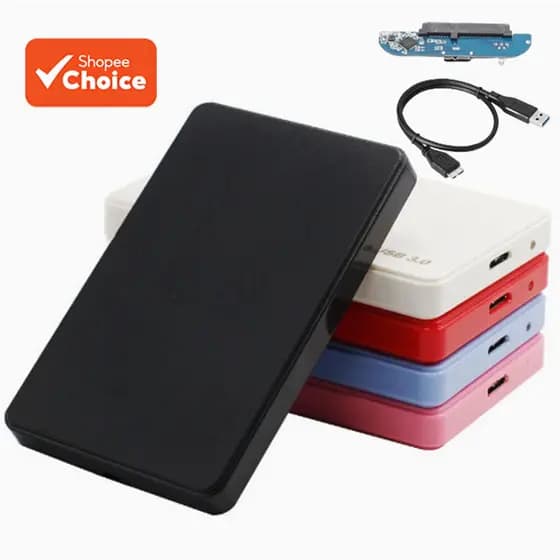Caixa Externa para Disco Rígido USB 3.0 de 2,5, Gabinete SATA III para HDD/SSD com LED indicador, compatível com OTG
