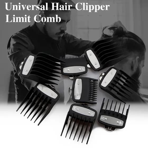 8 Peças Presilha de Metal para Barbeador Elétrico e Tesoura de Corte de Cabelo - Pentes Limite para Salão de