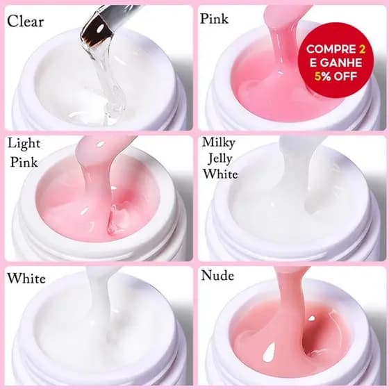 Novo Gel Construtor Sólido para Extensão de Unhas, Gel Duro para Unhas, Gel Acrílico Não Pegajoso para Escultura de