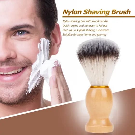 Espuma de Barbear de Nylon para Cabelo, Escova de Barba, Ferramentas de Barba Facial Usadas em Salões de Beleza, Escova