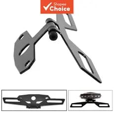 Suporte de placa de licença de motocicleta, suporte de montagem de luz traseira, suporte de quadro de placa dobrável,