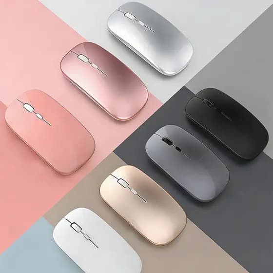 WIFI Bluetooth Dual Mode Recarregável Mouse Sem Fio Computador Mouse Sem Fio Ergonômico USB Mouse Mudo Pausa, Mouse RGB