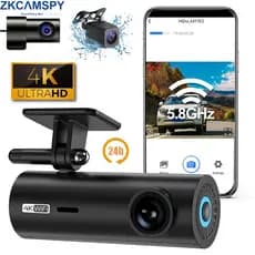 Gravador de Câmera Veicular 4K+1080P com Lente Dupla, Wi-Fi, DVR Automotivo, Câmera de Vídeo, Visão Noturna, Monitor de