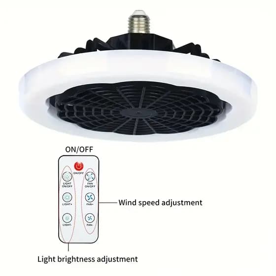 USB LED Ventilador De Teto Luz Invisível 3 Lâminas Lustre Moderno Para Sala De Estar Quarto Jantar