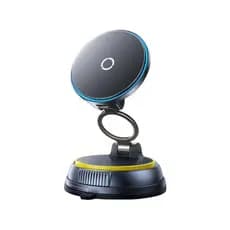 Suporte Veicular para Celular com Carregador Magnético Sem Fio a Vácuo 15W, 360° Rotativo, Suporte para Copo