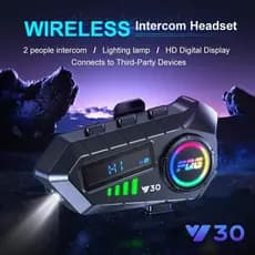  1/2pcs Intercomunicador para Motocicleta Bluetooth 6.0, Fone de Ouvido Capacete para 2 Pilotos, Intercomunicador Moto