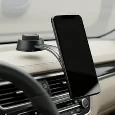 Suporte Magnético de Ventosa Ajustável para Carro - Suporte de Navegação Veicular 360° Giratório