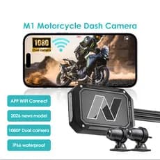 Motocross, Câmera Veicular 2K HD/Dupla 1080P para Moto, Conexão WiFi por APP, Resistente à Água IP66, Visão Noturna,