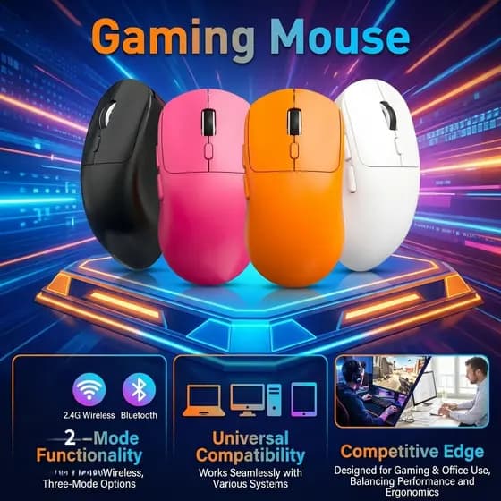 Mouse sem fio ITLY M348 Mouse Bluetooth de Dupla Banda Uso para Jogos e Escritório Compatível com Computadores e