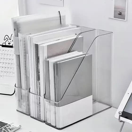 Caixa Organizadora de Armazenamento, Caixa Organizadora de Espaço, Caixa de Acrílico Transparente para Mesa, Organizador