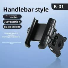 Suporte universal antiderrapante ajustável 360° para celular em guidão de bicicleta e moto