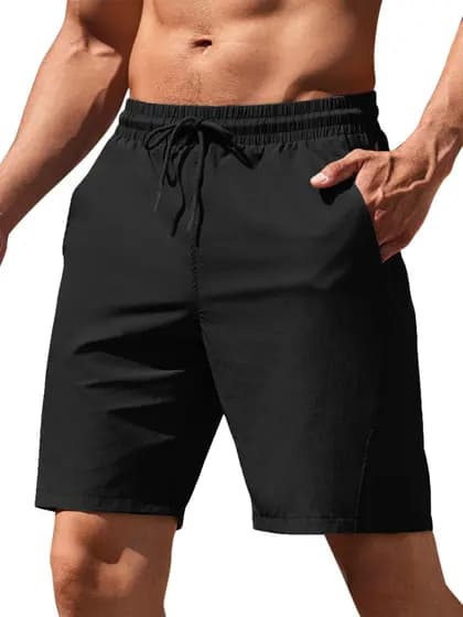 Shorts de corrida respiráveis masculinos leves para academia, shorts de treino com absorção de umidade