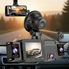 Câmera Veicular 5 Câmeras 2K, Dashcam 360° com WiFi, Gravador de Vídeo