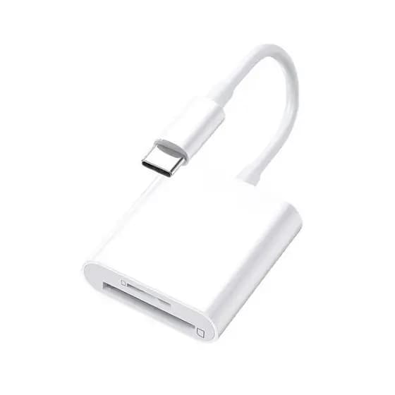 Leitor de cartões 2 em 1 OTG Tipo C para iPad: leitor de cartões de memória SD/TF e USB