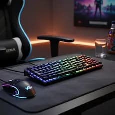 Teclado RGB Hot-Swappable AULA HERO 99 HE, Mecânico para Jogos, com Fio/Sem Fio, USB-C, para PC/Laptop