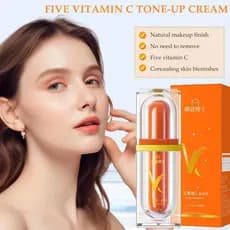 Cinco Vitamina C Tom Up Creme BB Hidratante Facial Esconder Poros Waterlight Maquiagem Corretivo Preguiçoso