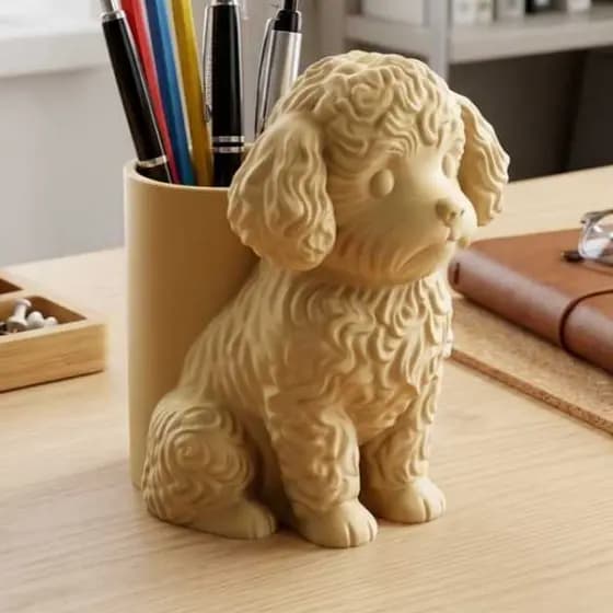 porta canetas ~poodle ~dog ~organizador de mesa ~charmoso ~amor canino ~