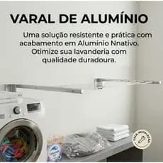kit 2 pares de varal alumínio reforçado suporta 80kg