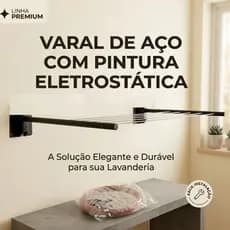 Varal de Parede Articulado Reforçado : durabilidade e praticidade - Economia de Espaço