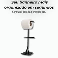 Porta Papel Higiênico Suporte Banheiro Sem Furo