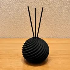 Vaso Difusor de Varetas Aromatizador Ambiente Preto brilhante Peça Moderna Premium