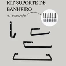 Kit Suporte Banheiro Premium Resistente á Umidade