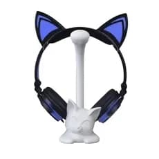 Suporte Headset Fone de Ouvido de Mesa Gato