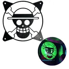 Grade personalizada para cooler Caveira One Piece Flag Grade Fan Fan Gride PC Gamer Acessórios