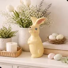 Coelho Decorativo Eçm Ceramica Para Casa Sala Pascoa