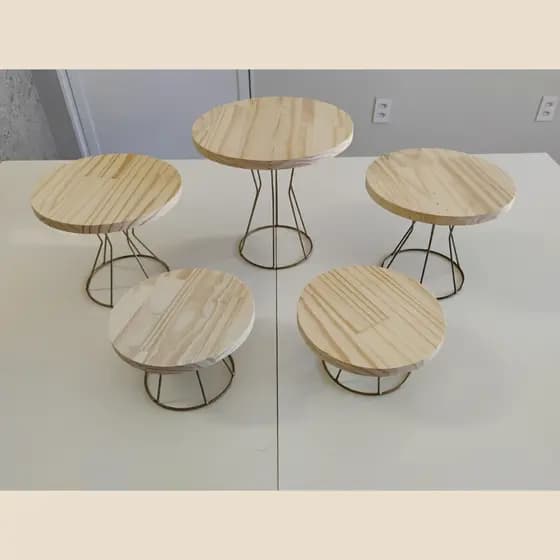 Kit Boleira Modelo Roma 5 Peças Decoração Festas Aniversários Eventos