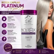 Botox Capilar Profissional Platinum 1Kg Force Cosméticos - Alinhamento, Brilho e Efeito Matizante