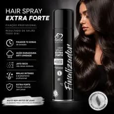 Fixador de Cabelo Spray Profissional Extra Forte 460ml - Finalização Capilar Force Cosméticos
