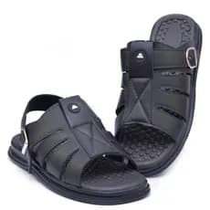 Chinela Masculina Ortopédica de Couro Ajustável com Fivela Confortável Antiderrapante Anatômica