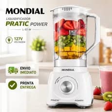 Liquidificador Mondial Pratic Power 550W 2,2 Litros Branco Com Função Pulsar