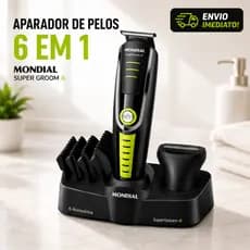 ✅ Aparador de Pelos Mondial Super Groom 06 BG-04 Bivolt Barba Cabelo Nariz