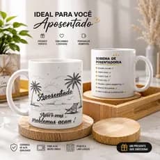 Caneca Personalizada ''APOSENTADO'' Agora não é mais problema meu!” ☕