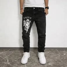 Calça Skinny Jeans Uk Drip Masculina Jogador Premium "Faith"