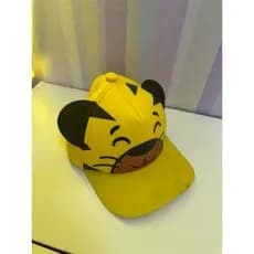 Boné Infantil Snapback Ursinho Pooh Amarelo Com Orelhinhas 3D chapéu infantil boné de ursinho amarelo tamanho único bebê