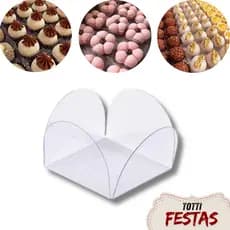 500-1000 Forminhas para Docinhos em Acetato Transparente Crystal Doces Finos Casamento Acrílico Luxo
