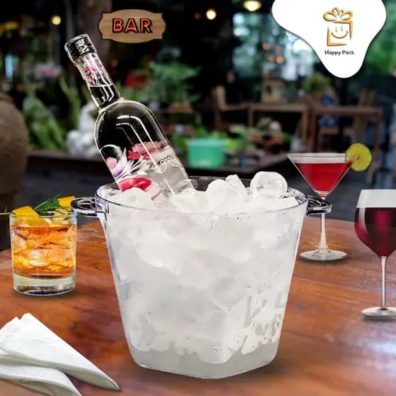 Balde de Gelo Acrílico Champanheira 4,25 Litros Cristal - 01 un