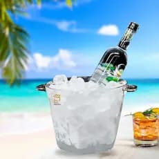 Kit 5 Balde de Gelo Acrílico Champanheira 4,25 Litros Cristal