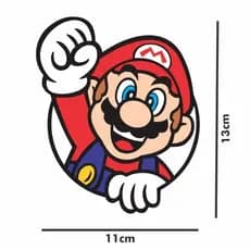 Adesivo Super Mario Bros Saindo do Buraco 13cm X 11cm Para Carro