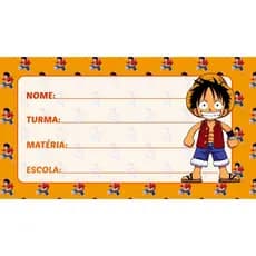 20 ETIQUETAS ESCOLAR ONE PIECE MODELOS 2026 - KIT COM 20 ADESIVOS ESCOLAR DO ONE PIECE