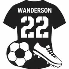 Adesivo para Criança Menino Futebol Personalizada com Nome e Numeros